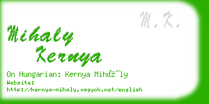 mihaly kernya business card